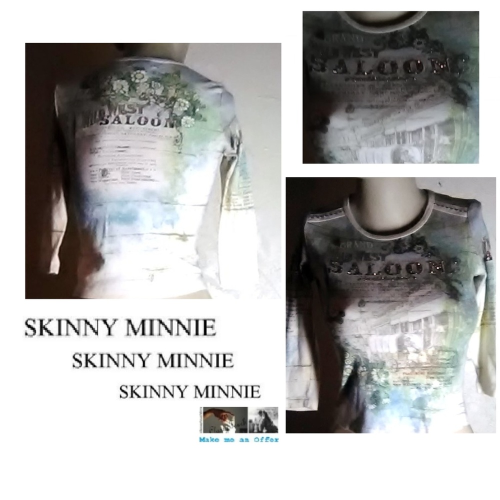 Skinny Minnie  Crop Cotton Shirt Size S